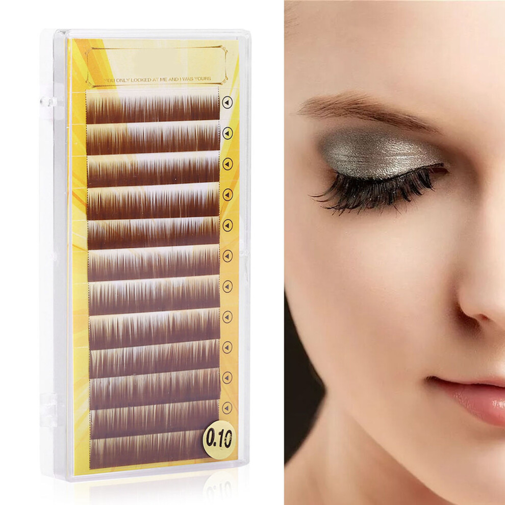 Brown Mixed False Eyebrow Extensions, Reusable, 5-8Mm