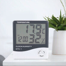 High Precision Digital Indoor Thermometer Hygrometer with Alarm LCD Display