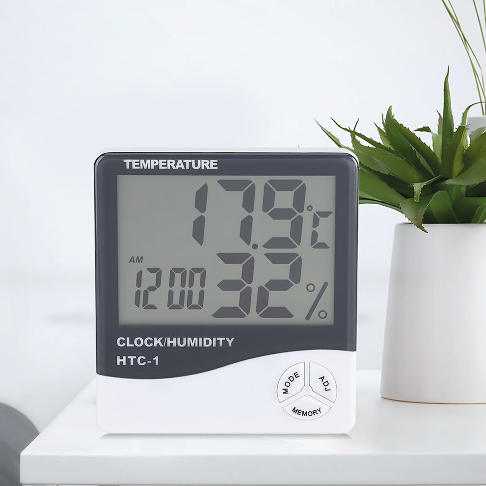 High Precision Digital Indoor Thermometer Hygrometer with Alarm LCD Display