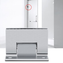 Wall^Mount Hinge for 8-10 mm Frameless Shower Glass - Chrome Finish Brass