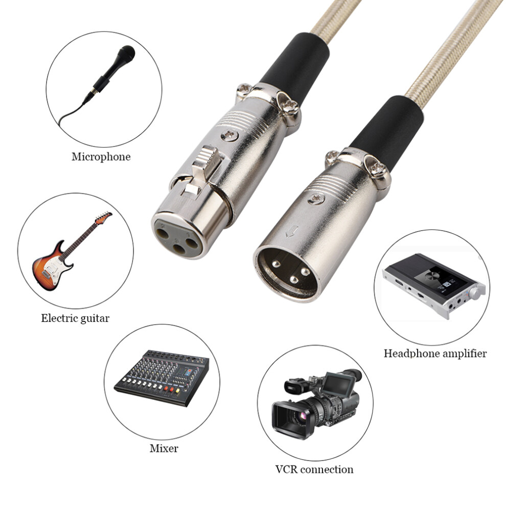 Xlr Microphone Cable 3 Pin Male To Female 5M/16.4Ft Professional Audio Cord 9411392838811