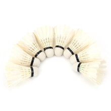 Badminton Shuttlecocks 12Pcs White Feather Outdoor Sports Training Accessory
