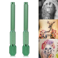 2pcs Alloy Tattoo Pen Holder Green 10.6cm for Skin Marking & Outlining