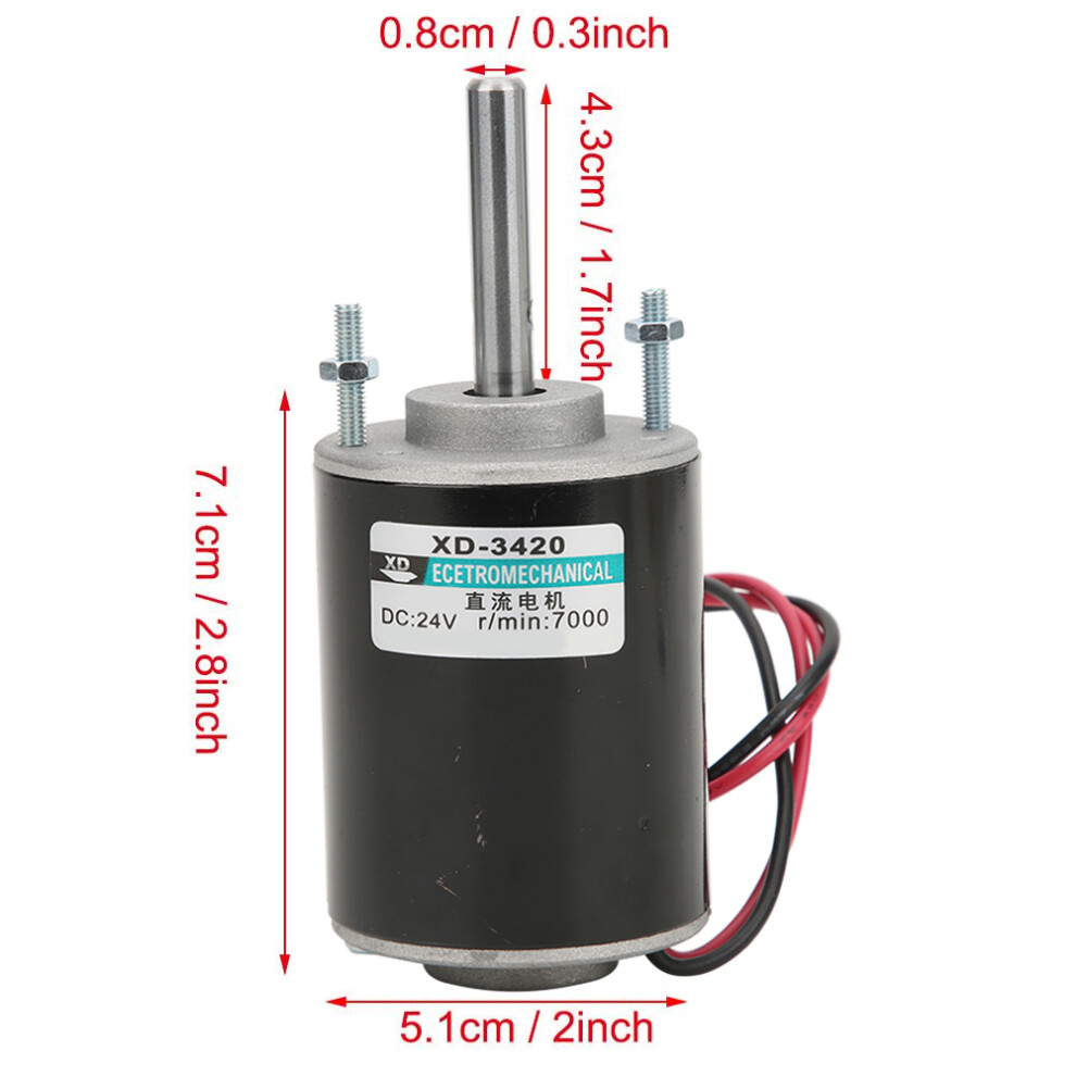 Xd-3420 30W 24V High Speed Dc Motor 7000Rpm Cw/Ccw 9361392979772