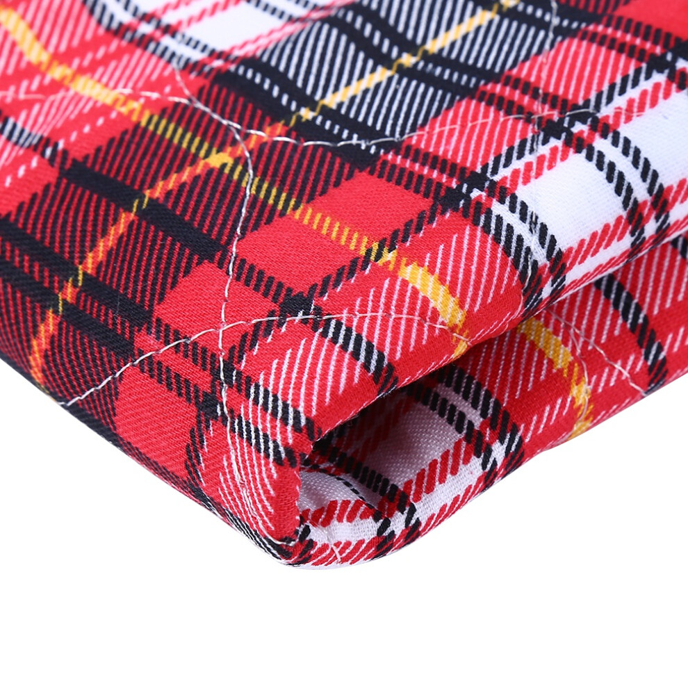 Red Reusable 3-Layer Washable Absorbent Pad For Incontinence 60X90cm Plaid