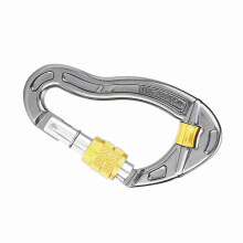 25KN Aluminum Magnesium Alloy Carabiner with Screw Lock, Yellow (10.85.81.8cm)