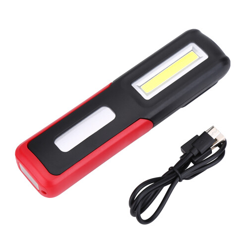 Portable USB Rechargeable LED COB Work Light with Magnet Hook, 150lm (Red) 1