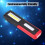 Portable USB Rechargeable LED COB Work Light with Magnet Hook, 150lm (Red) 4