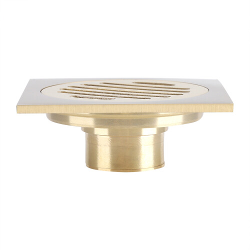 Square Floor Drain Brass Grate Bathroom Shower 2