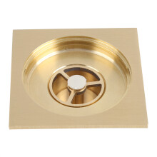 Square Floor Drain Brass Grate Bathroom Shower