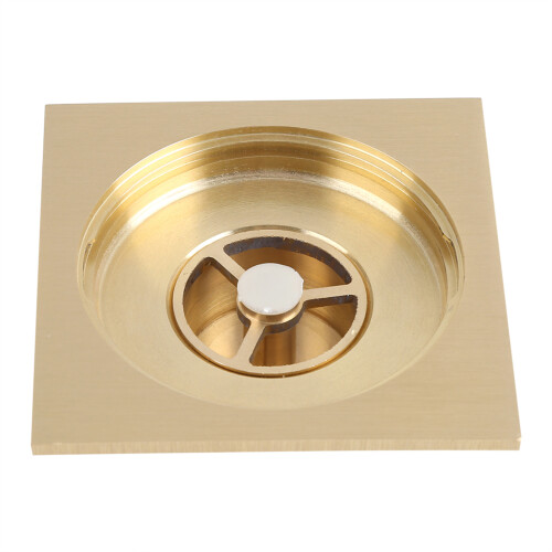 Square Floor Drain Brass Grate Bathroom Shower