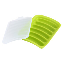 Silicone Sausage Mold 6-Cavity Non-Toxic Green, 17x13.8cm
