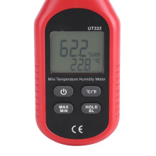 UT333 Portable LCD Digital Thermometer Hygrometer 14x5cm Red/Black