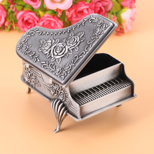 Elegant Piano Shaped Rose Carved Storage 2