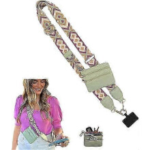 Handygurt mit Reißverschlusstasche, Clip-and-Go-Gurt für das Handy, Querkörper-Handyschnur mit Reißverschluss-Portemonnaietasche