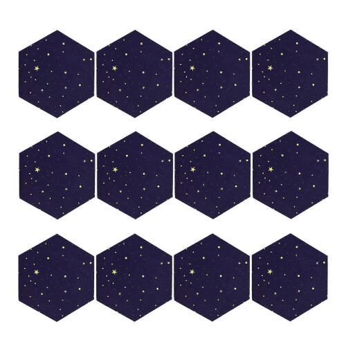 12-pakning Starry Sky Hexagon akustiske paneler, lydisolerende polstring, lydabsorberende panel til akustisk behandling i studiet 1