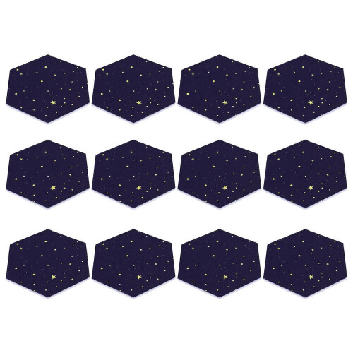 12-pakning Starry Sky Hexagon akustiske paneler, lydisolerende polstring, lydabsorberende panel til akustisk behandling i studiet 2