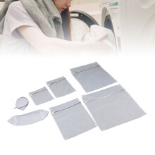 7pcs Mesh Laundry Bags Set, 40x50cm to 60x60cm, Reusable Polyester