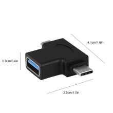 2-in-1 OTG Adapter Micro USB and Type-C Male