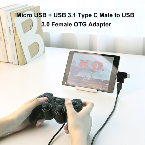 2-in-1 OTG Adapter Micro USB and Type-C Male 2