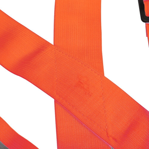 Reflective Safety Vest Adjustable Elastic Strap for Running Cycling Orange 2