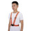 Reflective Safety Vest Adjustable Elastic Strap for Running Cycling Orange 3