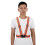 Reflective Safety Vest Adjustable Elastic Strap for Running Cycling Orange 7