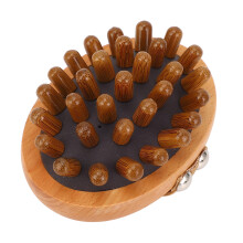 Portable Wooden Handheld Massage Body Brush - Ergonomic & Travel Friendly
