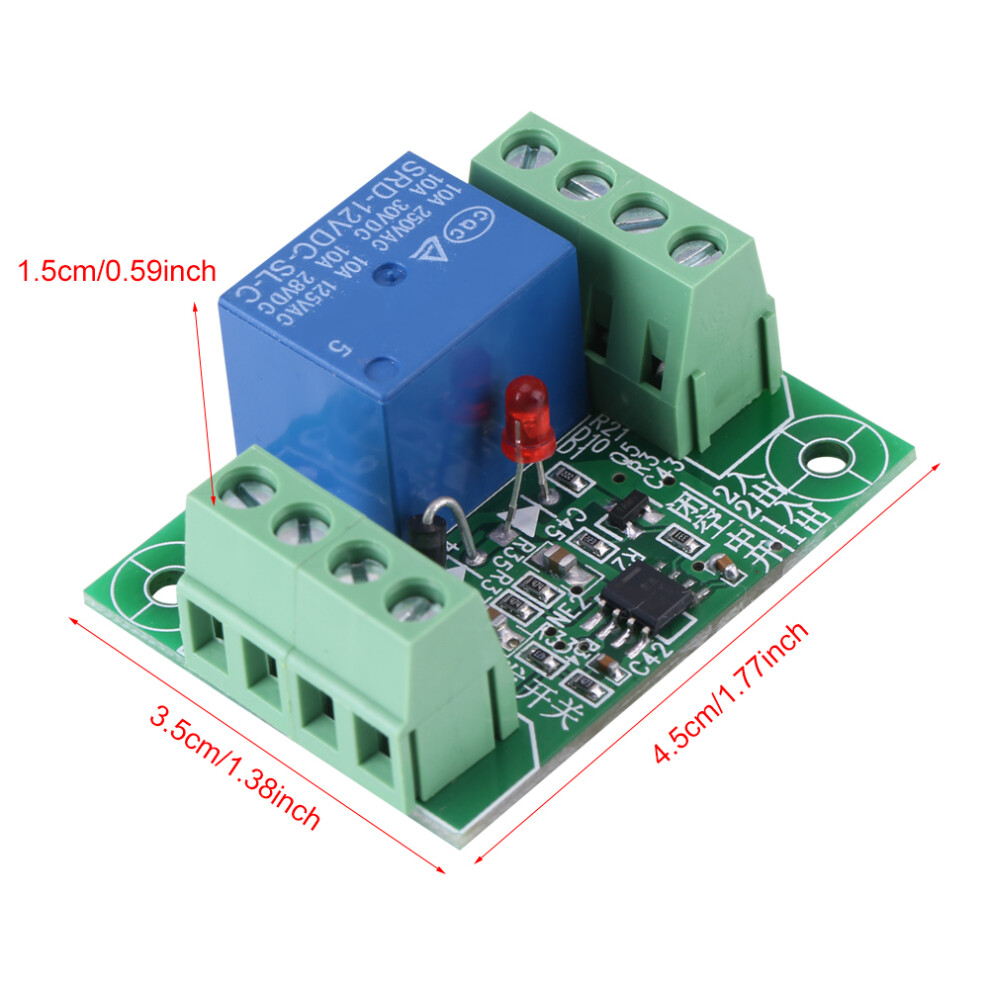 Dc 12V Single Channel Bistable Relay Trigger Circuit - 10A, 1.5X3.5x4.5cm 6951392986059