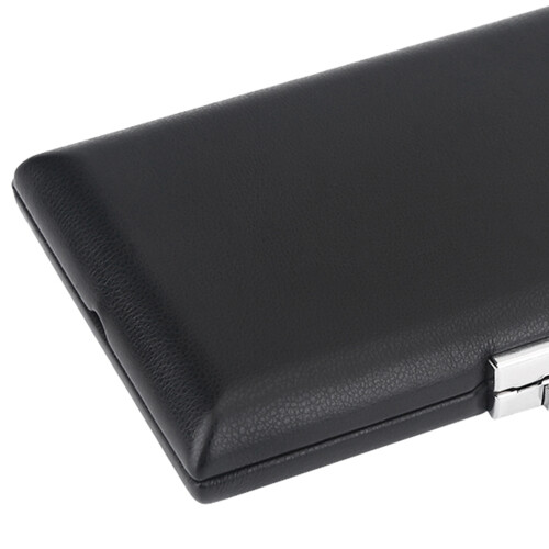 Black PU Leather Bassoon Reed Container - 6 Reeds Capacity Compact Case 2