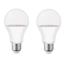 2Pcs Lâmpada LED de Crescimento 18LED Full Spectrum 9W E27 Lâmpadas de Cultivo para Hidroponia Interior Flores Pl