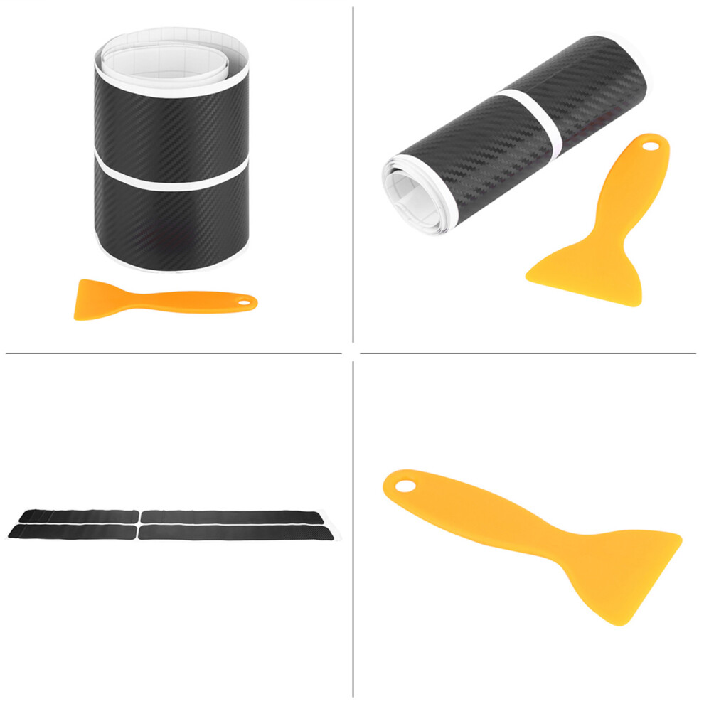4Pcs Carbon Fiber Car Door Sill Cover Anti Scratch Scuff Plate Step Protector 9421392859846