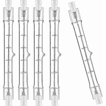 Packung aus 5 R7S Halogenlampen 118mm 200W 230V, R7S Halogenlampe 118mm, R7S Halogenlampe dimmbare Halogenstangenlampe für Gebäudescheinwerf