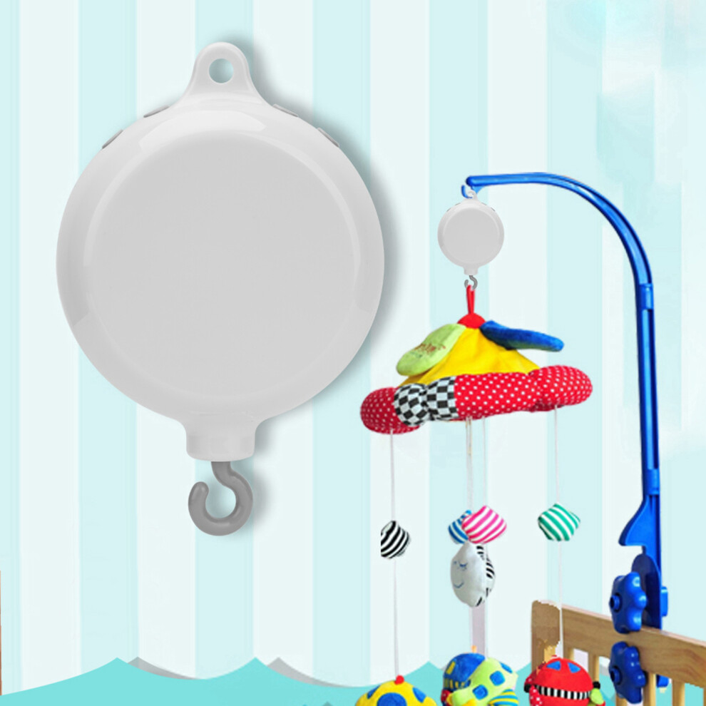 Baby Infant Crib Hanging Musical Bell - 12 Melodies, White, 8.2x3.4cm