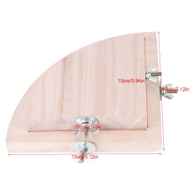 2Pcs Wooden Fan-Shaped Bird Cage Perches Stand for Small Pets, 1010cm