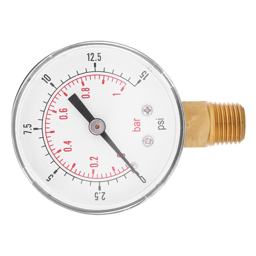 Mini Low Pressure Gauge 0-15Psi/0-1Bar For Fuel Air Oil Water Bspt 6911392862098