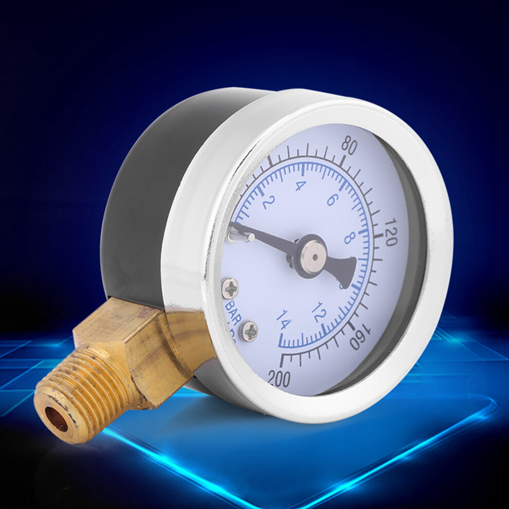 Dual Scale Hydraulic Gauge 0-200psi 0-14bar