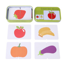 Preschool Cognitive Learning Puzzle Cards with Iron Box, 32pcs Baby Educational Toy