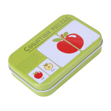 Preschool Baby Learning Puzzle Cards with Iron Box 32pcs Educational Toy