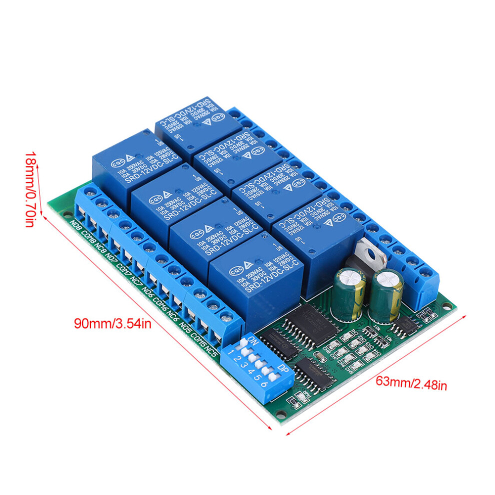 12V 8-Channel RS485 Relay Module