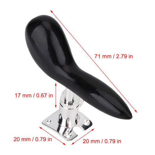 Premium Black Bakelite Bassoon Hand Holder with Silver Base and Screws 2