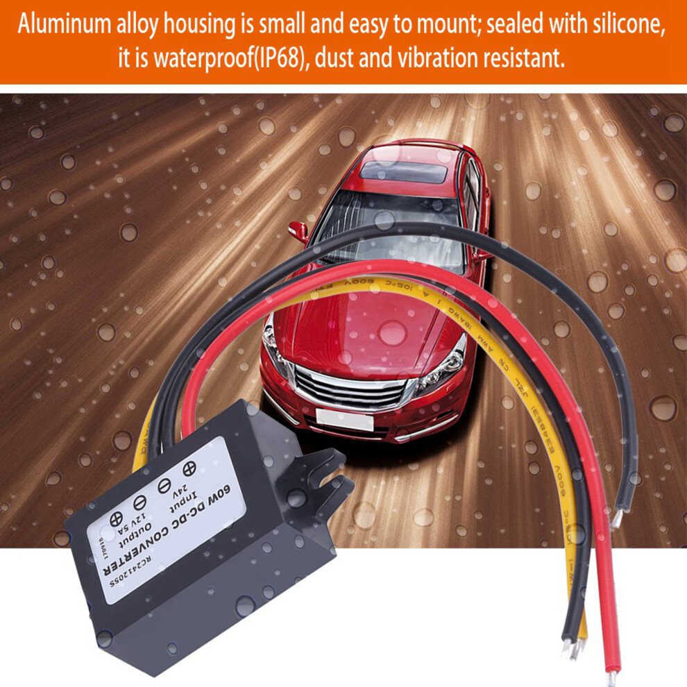Waterproof 24V To 12V Step Down 60W 5A 7055741142024