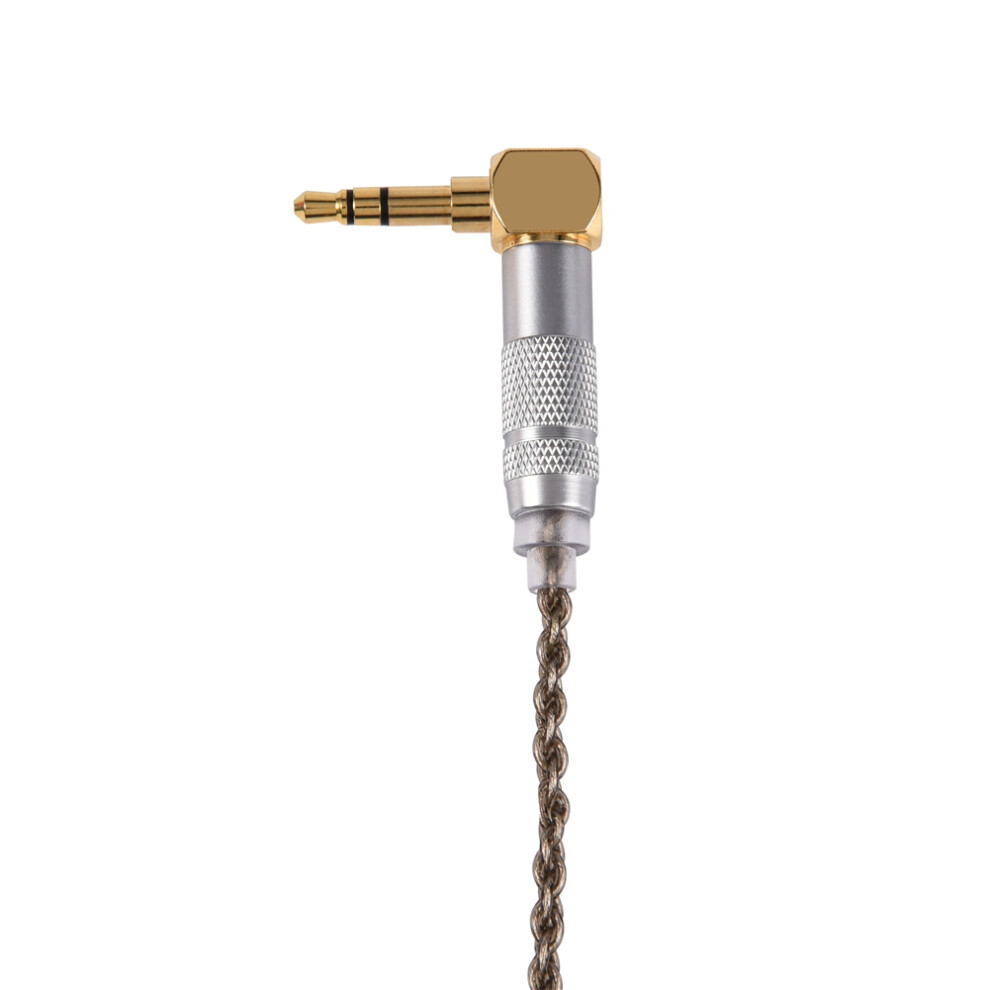 Plated Mmcx Copper Earphone Cable For Se215 Se535 Se846 1.2M Silver/Black 9321392994625