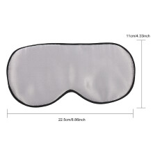 Natural Silk Breathable Sleep Mask Men Women Grey 22.5cm Adjustable