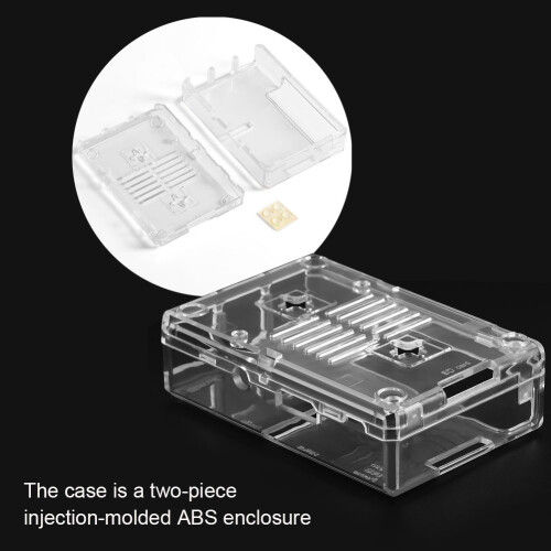Raspberry Pi 3 ABS Protective Case Dustproof Black Slim & Lightweight 2