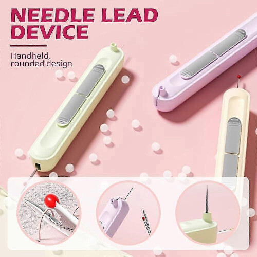 2 σε 1 Plug-in Needle Threader, 2-σε-1 Needle Threader & Seam Ripper Tool, Stretchable Remover Needle Threading Tool for Hand Sewting Craft 1