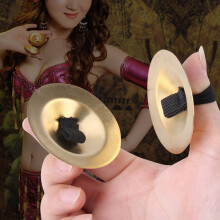 Pair Belly Dance Finger Cymbal Brass Zills Musical Instrument Dancing Accessory