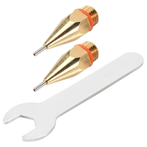 2Pcs 1Mm Διάμετρος διαφράγματος Ακροφύσιο κόλλας θερμής τήξης 1,0X40Mm Ακροφύσιο χαλκού 2