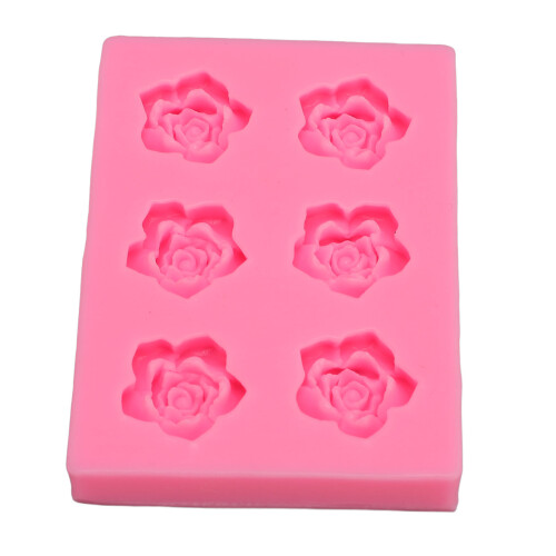 Rose Shape Silicone Mold for Cake, Candy, Soap, 20cm