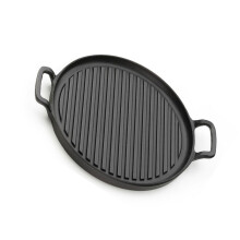 Die Eisen-Bacon-Grillpfanne mit erhöhtem Grat-Design fängt-24CM